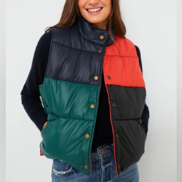 CLARE V. Multi Colorblock Nylon Emile Vest - Picture 3 of 14